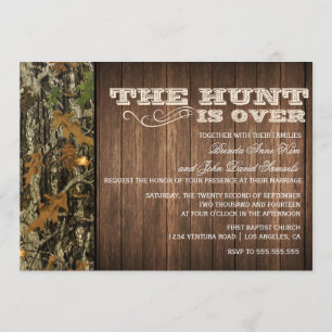 The Hunt Is Over Wedding Invitation
