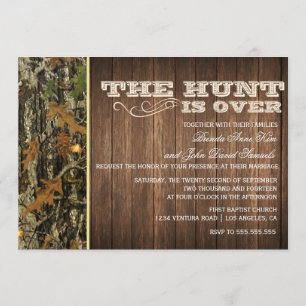 The Hunt Is Over Wedding Invitation
