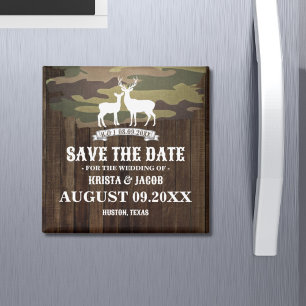 The Hunt Is Over Western Wedding Save The Date Magnet