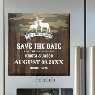 The Hunt Is Over Western Wedding Save The Date Magnet