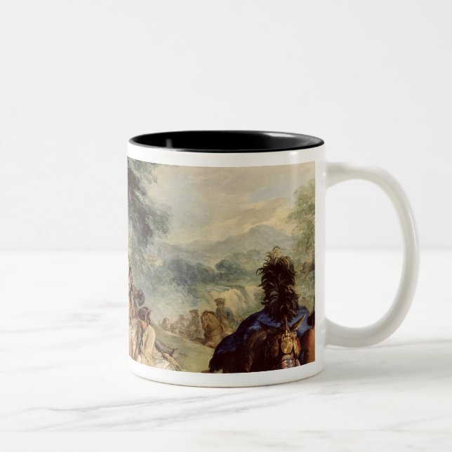 The Hunt Lunch, 1737 Two-Tone Coffee Mug (Right)