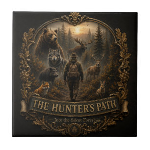 The Hunter , Into the Wild Silence Ceramic Tile