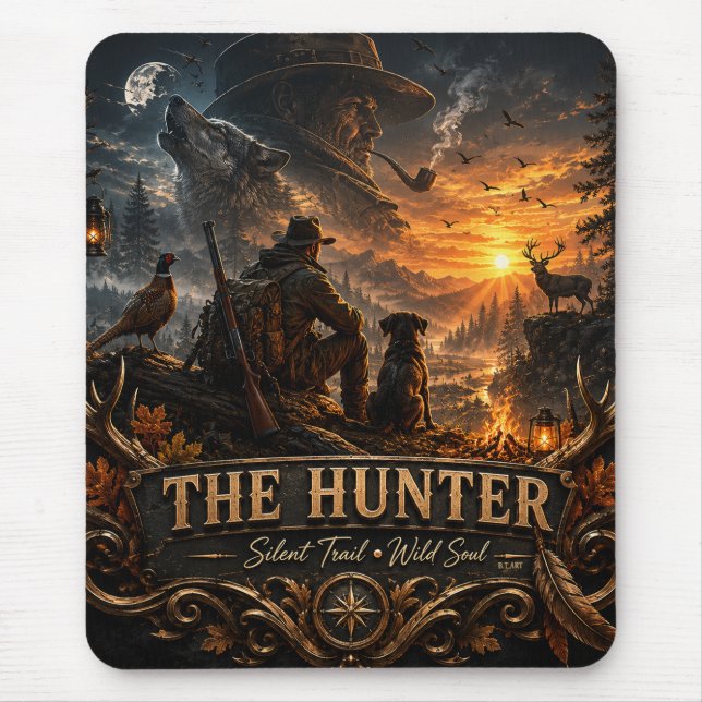 The Hunter , Into the Wild Silence  Mouse Pad (Front)