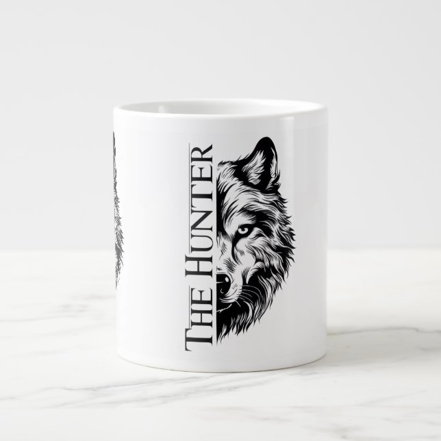 The Hunter Wolf Mug Design (Front)