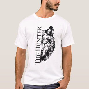 The Hunter Wolf Split Design T-Shirt