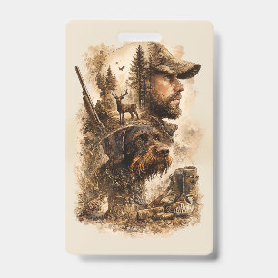 The Hunter's Bond – German Wirehaired Pointer ID Badge