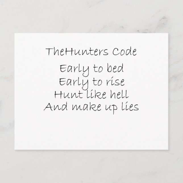 The Hunters Code Postcard (Front)