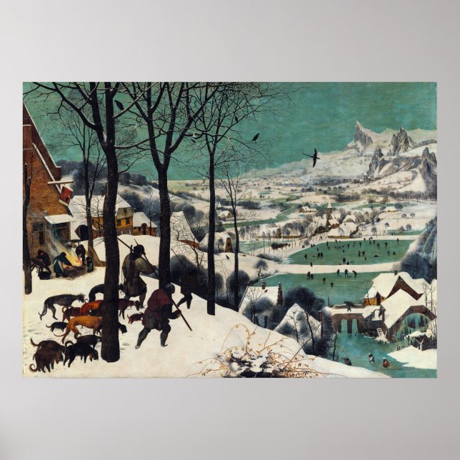 The Hunters in the Snow by Pieter Brueghel Poster (Front)