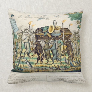 The Hunter's Procession, c.1850 (hand coloured lit Cushion