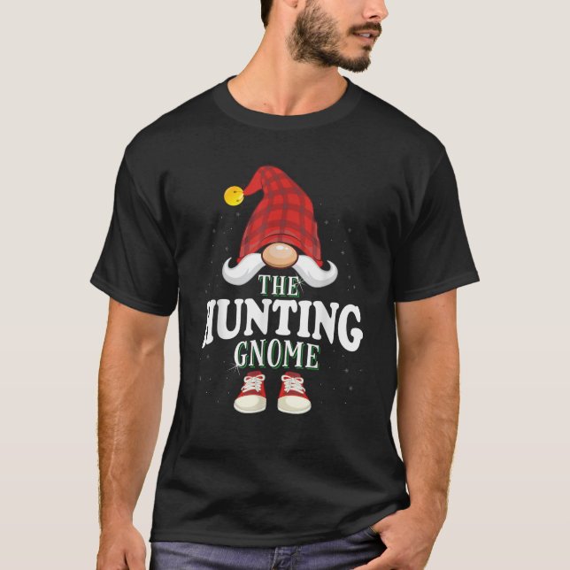 The Hunting Gnome Family Christmas Pajama  T-Shirt (Front)