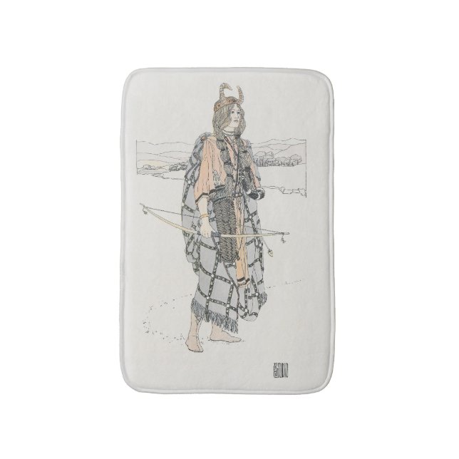 The Huntress (by Ann Macbeth) Bath Mat (Front Vertical)