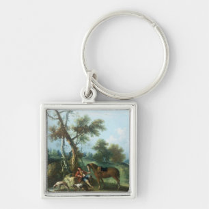 The Huntsman's Rest, 18th century Key Ring