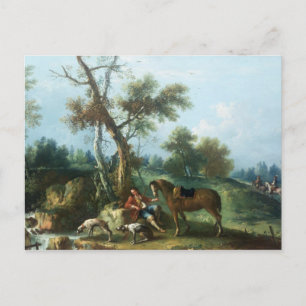The Huntsman's Rest, 18th century Postcard