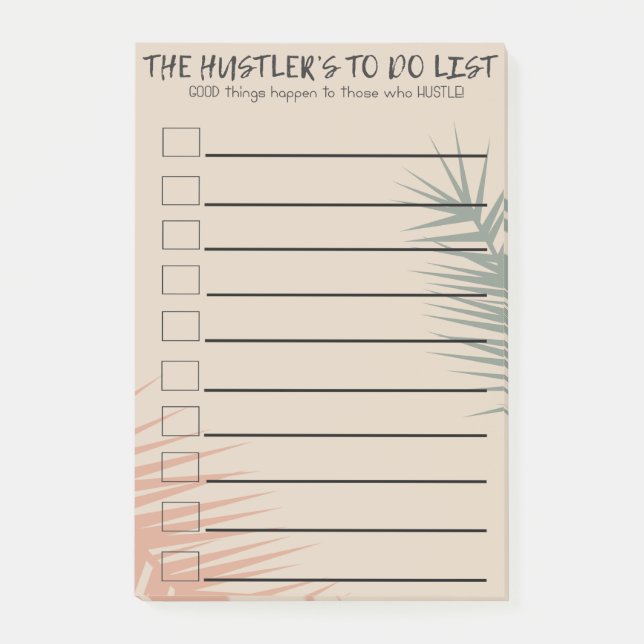 The Hustler's To Do List Post-it Notes (Front)