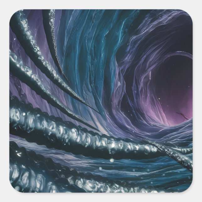  the hypnotic depths of the ocean square sticker (Front)
