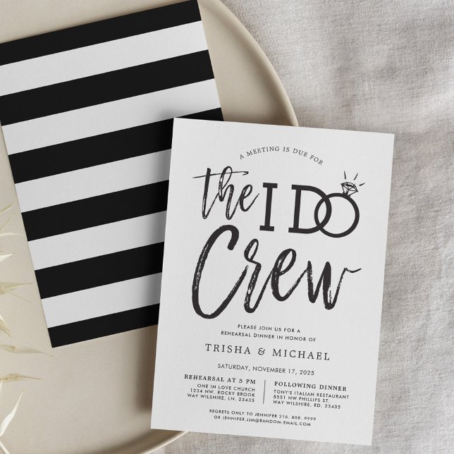 The I Do Crew | Rehearsal Dinner Party Invitation (Creator Uploaded)
