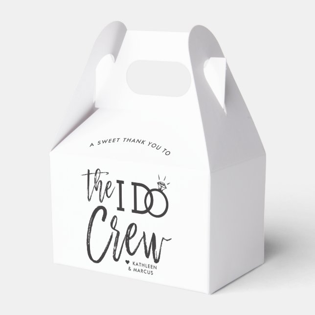 The I Do Crew | Wedding Party Favour Favour Box (Front Side)