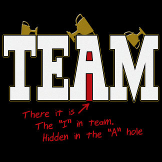The “I” in Team, Hidden in the A-Hole tshirt