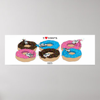 The "I Love Doughnuts" Collectors Poster