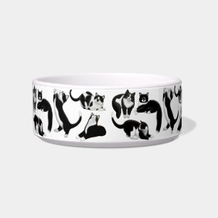 The I Love Tuxedo Cats Pet Bowl