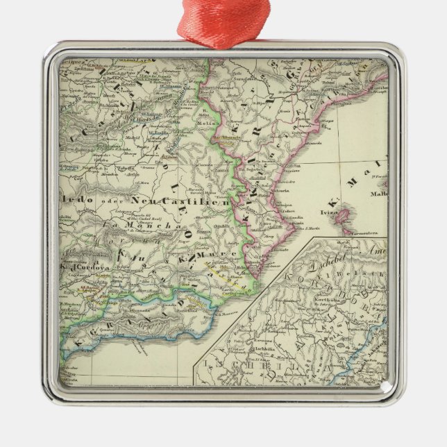 The Iberian Peninsula from 1257 to 1479 Metal Ornament (Front)