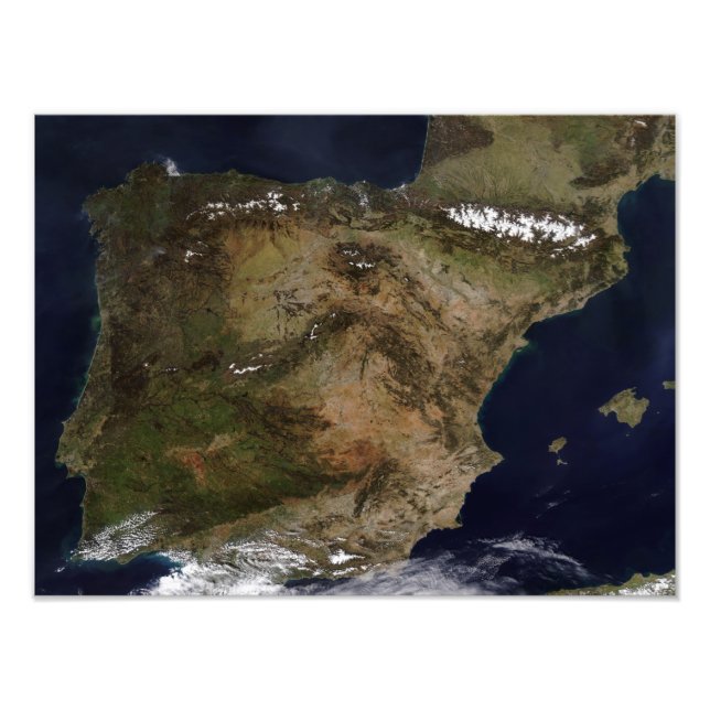 The Iberian Peninsula Photo Print (Front)