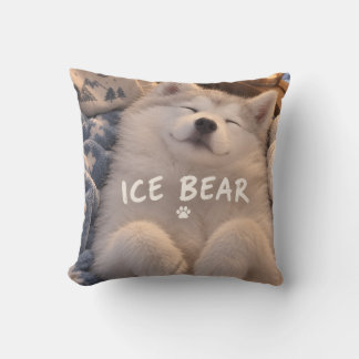 The Ice Bear Throw Pillow