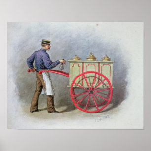 The Ice Cream Seller, 1895 Poster