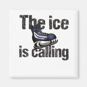 The ice is calling hockey magnet