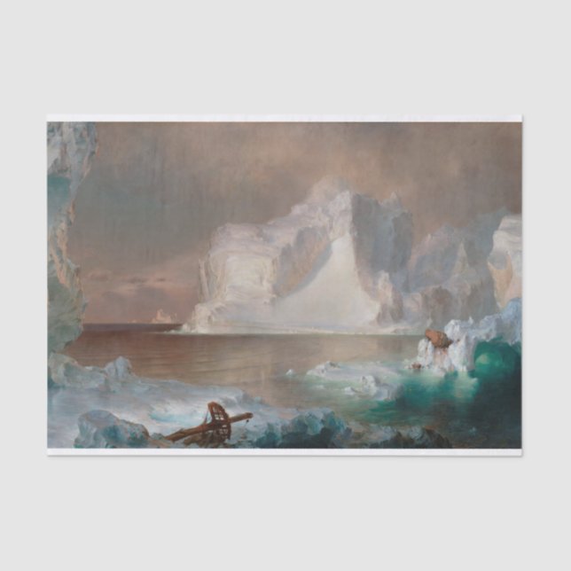 The Icebergs by Frederic Edwin Church Tissue Paper (Front)