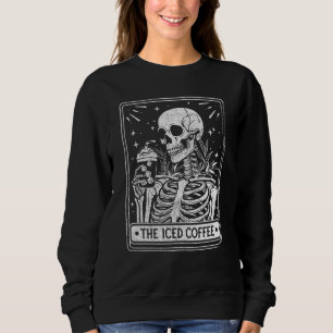The Iced Coffee Skeleton Halloween Coffee Lover Sweatshirt
