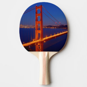The iconic bridge with San Francisco Ping Pong Paddle
