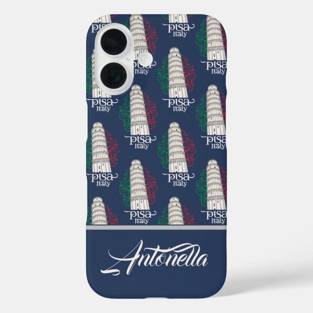 The Iconic Italian Landmark Personalised Name Case-Mate iPhone Case (Back)