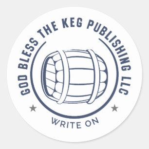 The Iconic Logo of God Bless the Keg Publishing! Classic Round Sticker