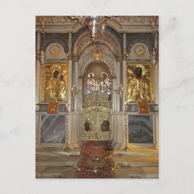 The iconostasis, church of the Metamorphis, Syros Postcard (Front)