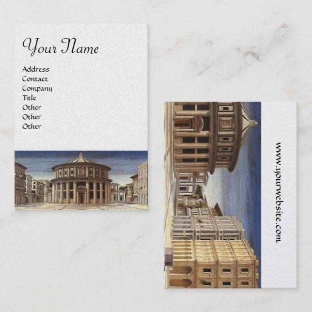 THE IDEAL CITY /RENAISSANCE ARCHITECTURE,ARCHITECT BUSINESS CARD (Front/Back)