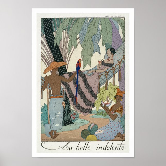 The idle beauty (pochoir print) poster (Front)