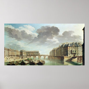 The Ile Saint-Louis and the Pont Marie in 1757 Poster