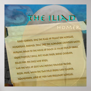 The Iliad scroll image text Poster