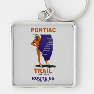 The Illinois Pontiac Trail, before Route 66 Key Ring