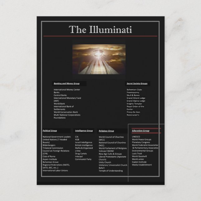 The Illuminati Postcard (Front)
