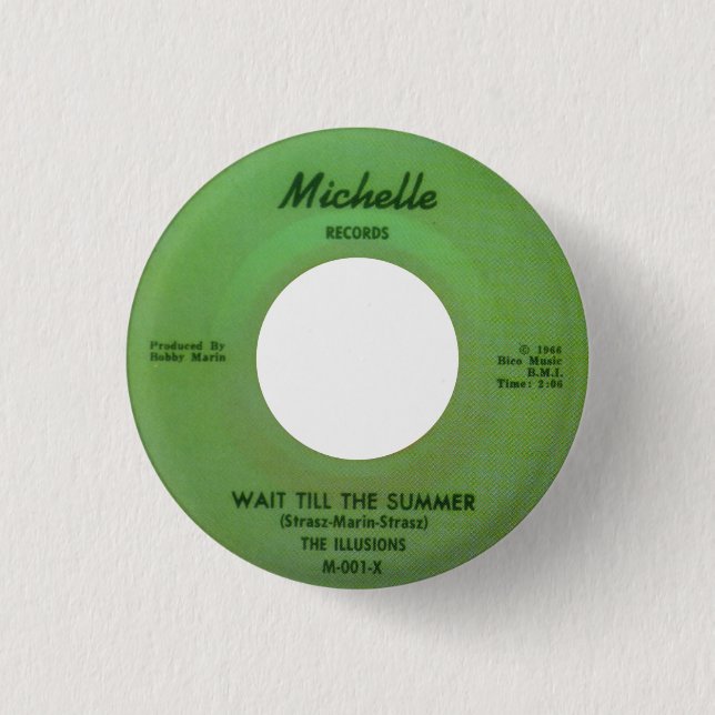 The Illusions - Wait Till The Summer 3 Cm Round Badge (Front)