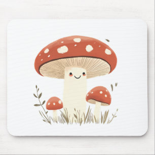 The illustration portrays a warm and cosy harvest mouse pad