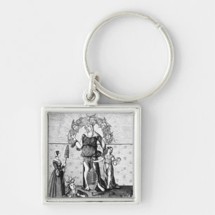 The Image of Dame Astrology with the Three Key Ring
