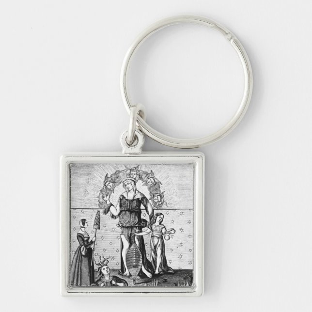 The Image of Dame Astrology with the Three Key Ring (Front)