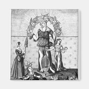 The Image of Dame Astrology with the Three Magnet