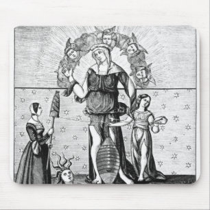 The Image of Dame Astrology with the Three Mouse Pad