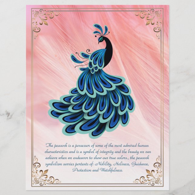 The Image of Peacock Personalised Stationary (Front)