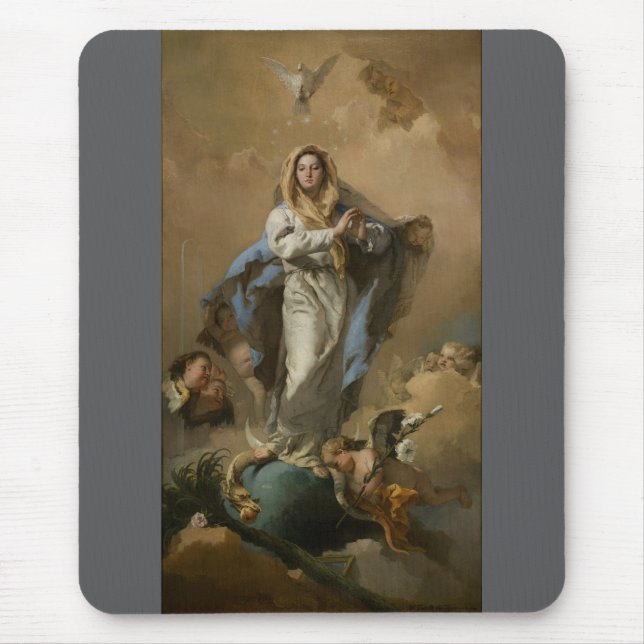 The Immaculate Conception by Giovanni Tiepolo Mouse Pad (Front)