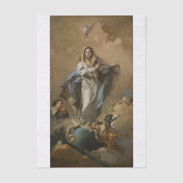 The Immaculate Conception by Giovanni Tiepolo Tissue Paper (Front)